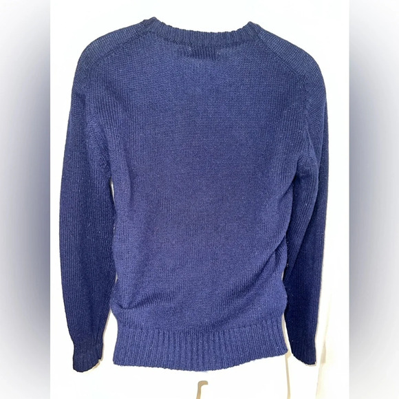 Vintage McGregor, M, wool blend, Blue/Red Argyle, long sleeve crewneck sweater - Picture 4 of 5